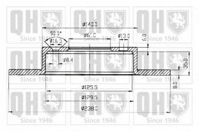 QUINTON HAZELL bdc3449 -  Тормозной диск